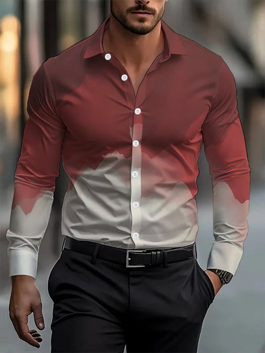 Men's Gradient Business Casual Shirt