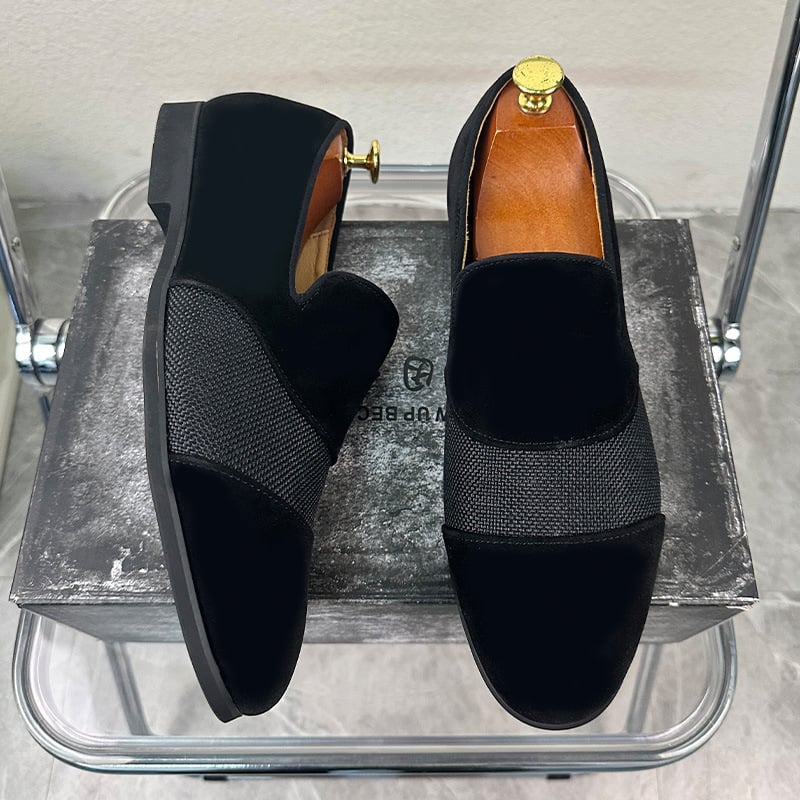 Luxury Designer New Pointed Suede Patchwork Oxford Shoes