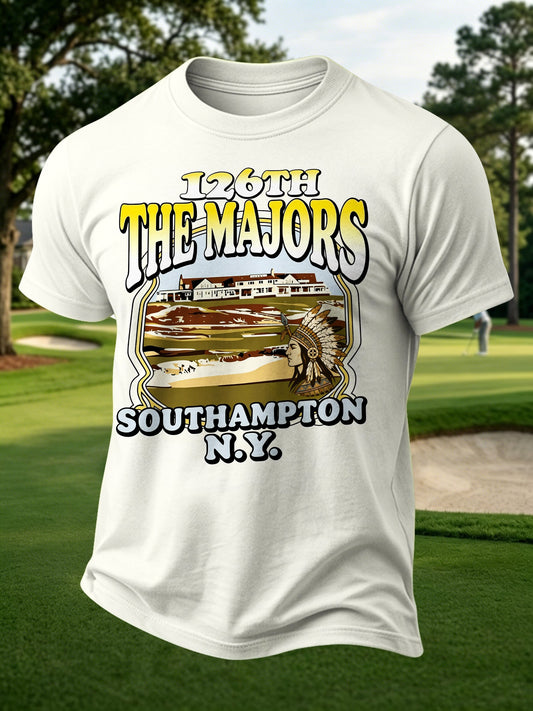 Men's Golf Enthusiast Printed Casual Tops