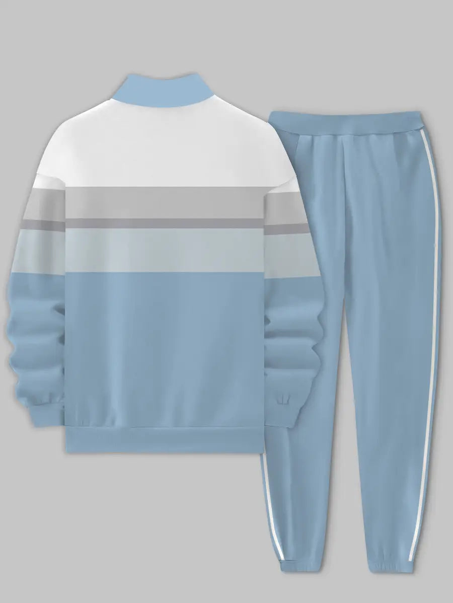 Relaxed Zipper Long Sleeve Two Piece Set