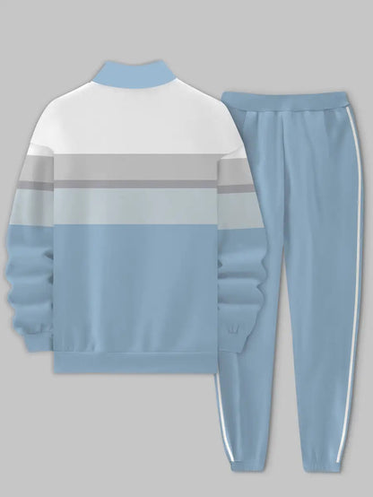 Relaxed Zipper Long Sleeve Two Piece Set