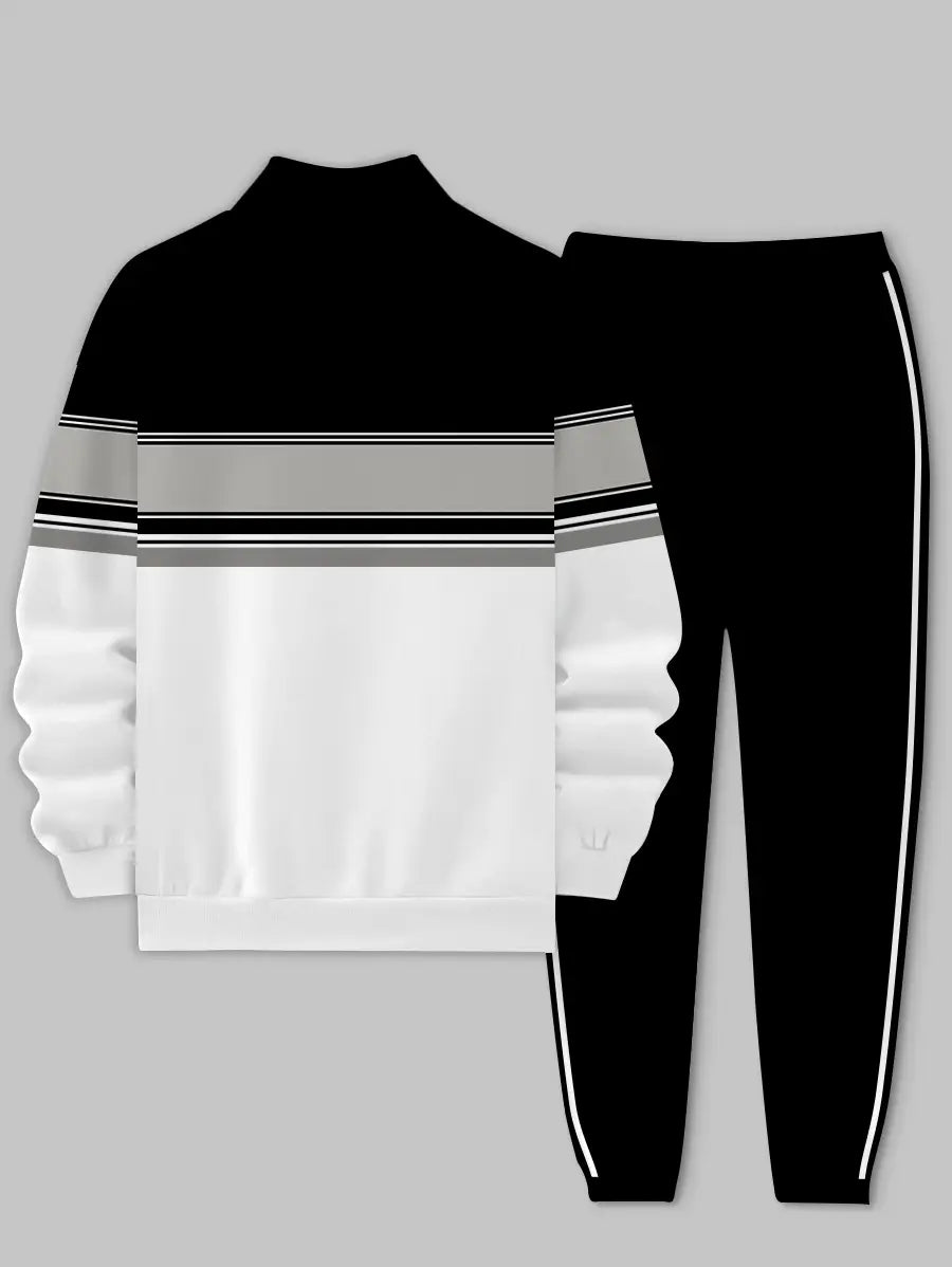 Relaxed Zipper Long Sleeve Two Piece Set