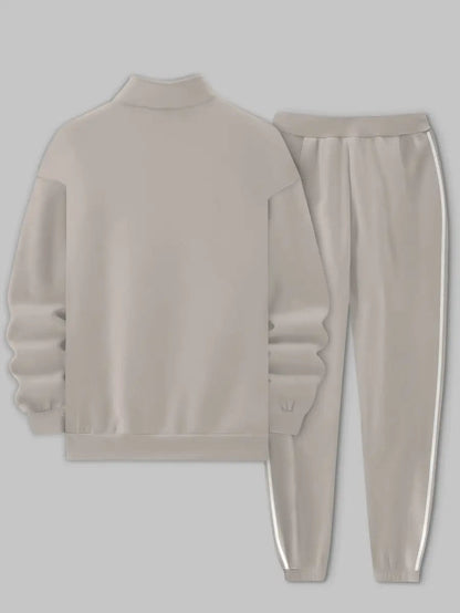 Relaxed Zipper Long Sleeve Two Piece Set