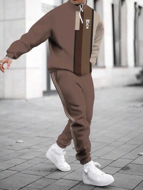 Relaxed Zipper Long Sleeve Two Piece Set