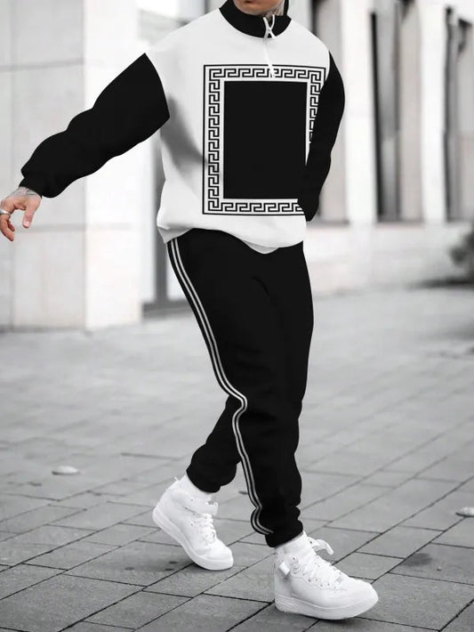 Relaxed Zipper Long Sleeve Two Piece Set