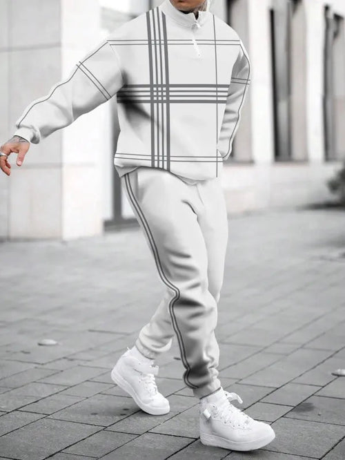 Relaxed Zipper Long Sleeve Two Piece Set