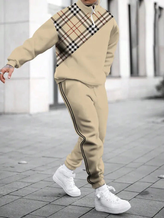 Relaxed Zipper Long Sleeve Two Piece Set