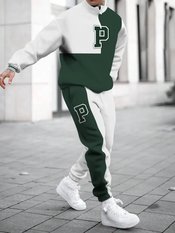 Relaxed Zipper Long Sleeve Two Piece Set