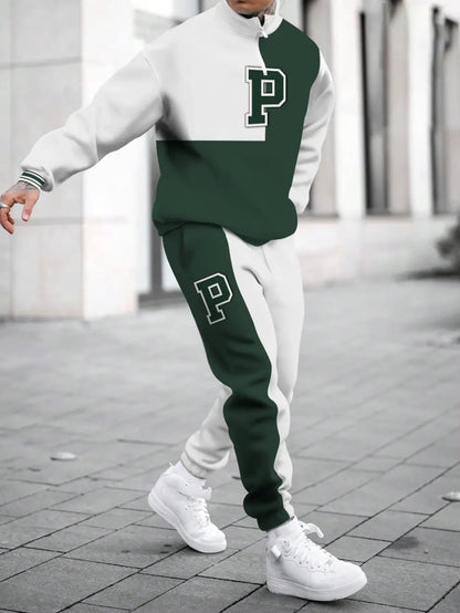 Relaxed Zipper Long Sleeve Two Piece Set