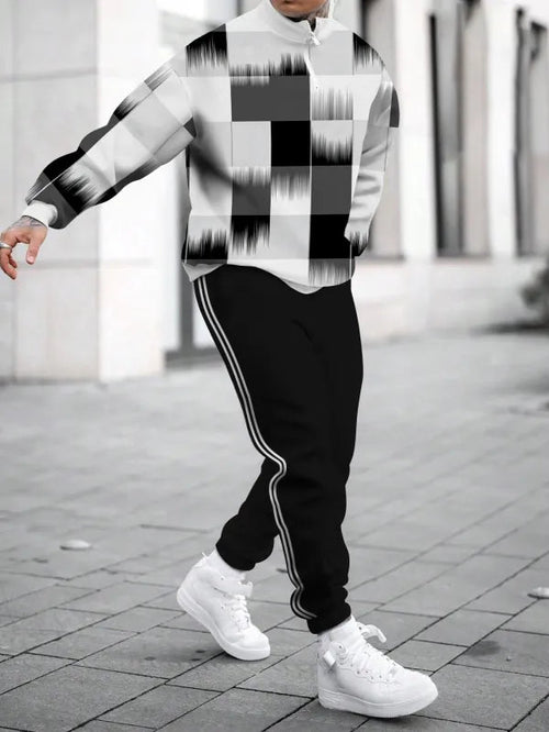 Relaxed Zipper Long Sleeve Two Piece Set