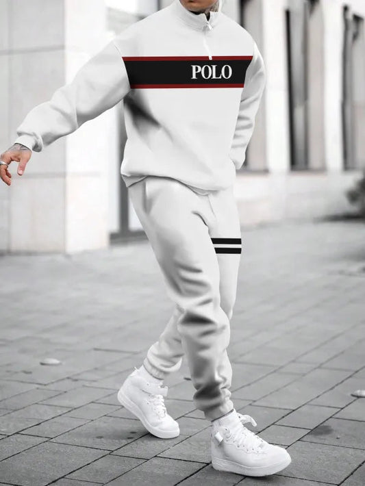 Relaxed Zipper Long Sleeve Two Piece Set