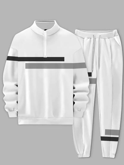 Relaxed Zipper Long Sleeve Two Piece Set