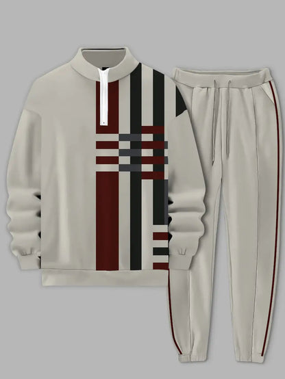 Relaxed Zipper Long Sleeve Two Piece Set