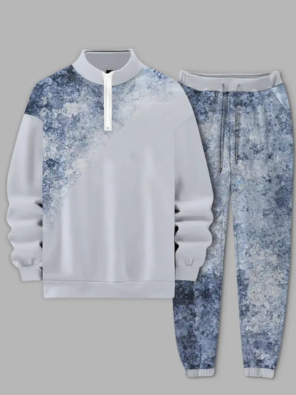 Relaxed Zipper Long Sleeve Two Piece Set