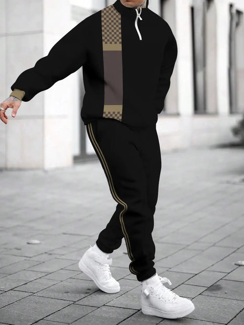 Relaxed Zipper Long Sleeve Two Piece Set