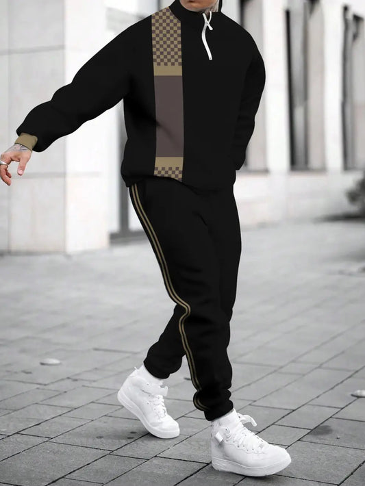 Relaxed Zipper Long Sleeve Two Piece Set
