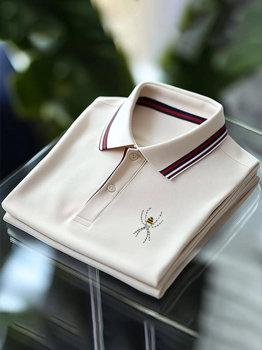 Men's Classic Business Button Short Sleeve Polo Shirt