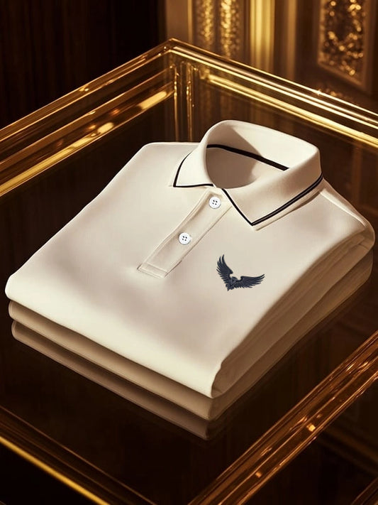 Men's Classic Business Button Short Sleeve Polo Shirt