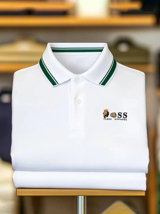 Men's Business Casual Button Short Sleeve Polo Shirt