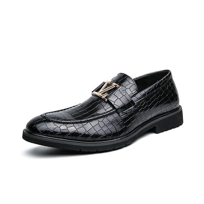 European And American Fashion Pattern Design Business Casual Leather Shoes