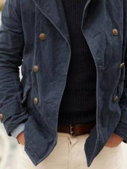 Casual And Fashionable Solid Color Loose Lapel Jacket