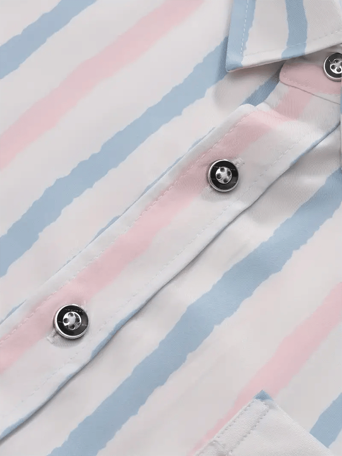 Men's Striped Business Casual Shirt