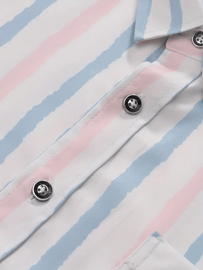 Men's Striped Business Casual Shirt