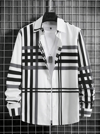 Men's Plaid Business Casual Shirt