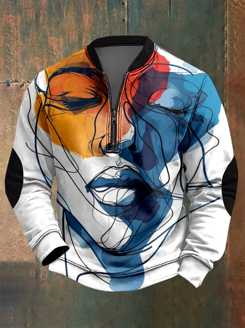 Men's Hawaiian Abstract Geometric Print Sweatshirt