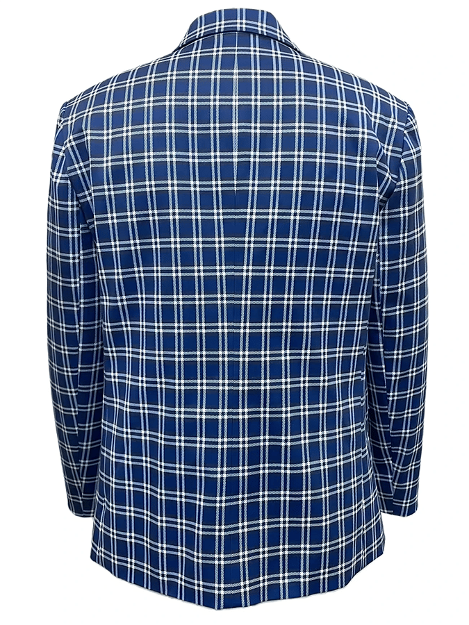 Men's Fashionable Plaid Design Single-Breasted Pocket Design Casual Suit