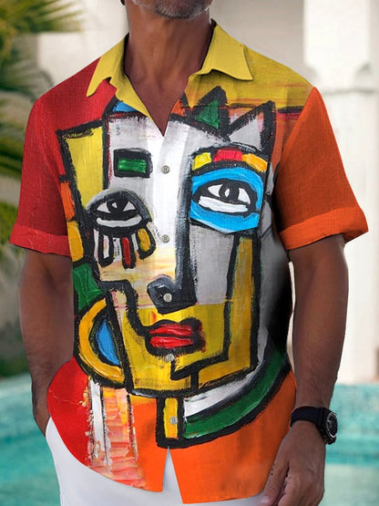 Fashion Art Irregular Printing Men's Shirt