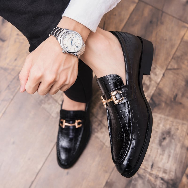 Men'S Business Casual Exotic Skin Shoes