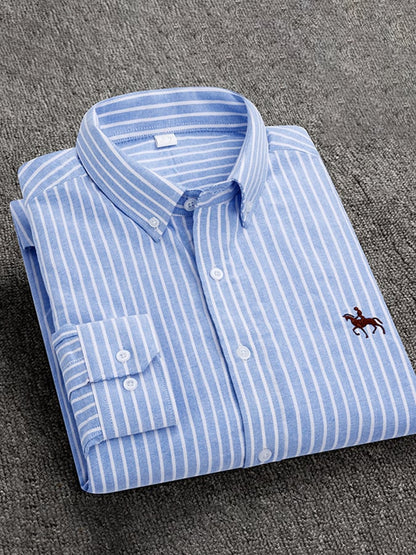 Men's Business Cotton Striped Shirt