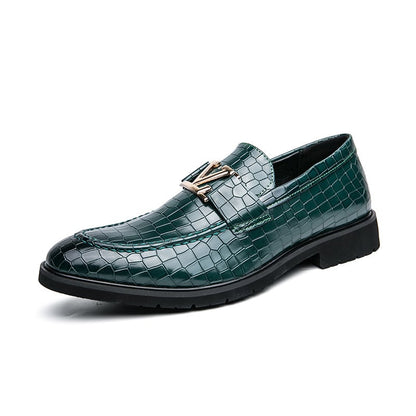 European And American Fashion Pattern Design Business Casual Leather Shoes