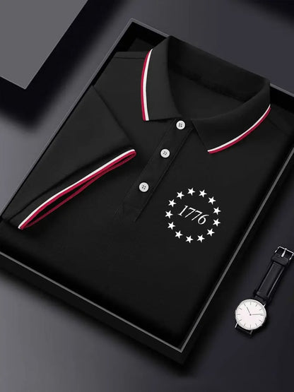 Men's 1776 Print Polo Shirt