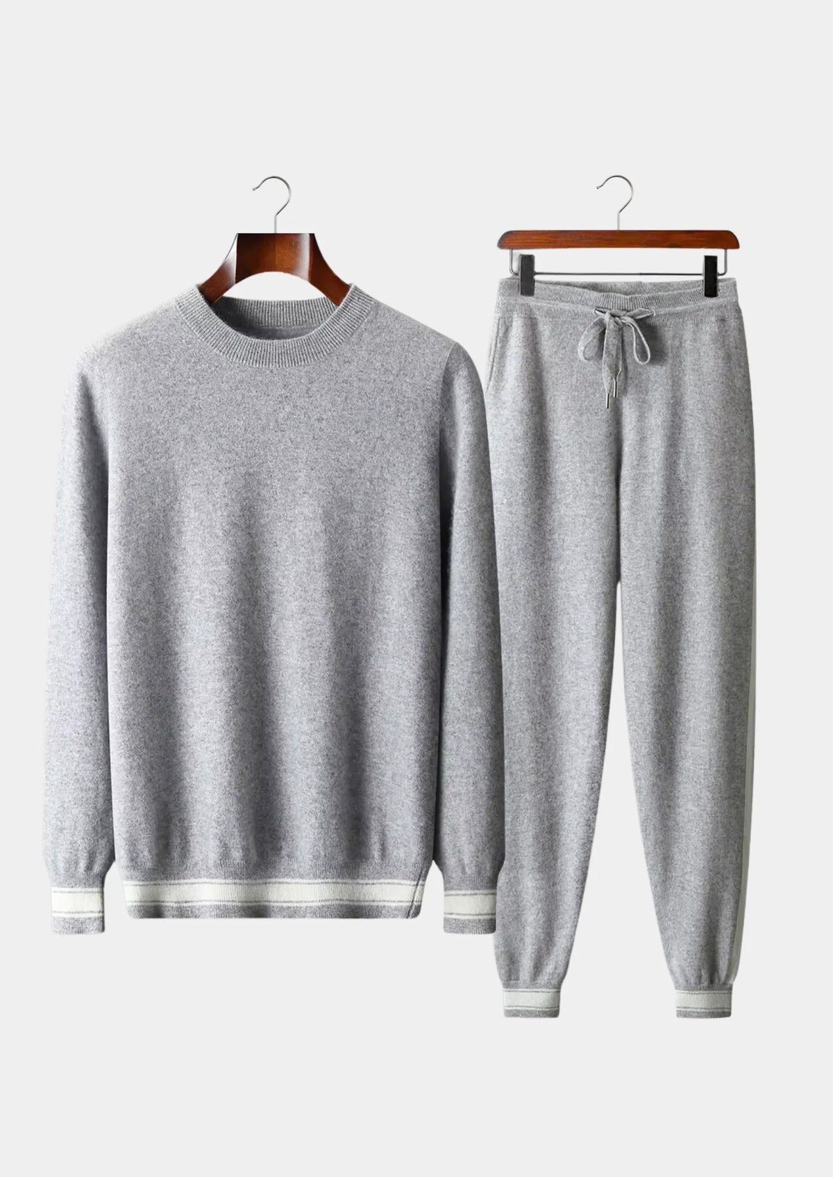 Premium Cashmere Light Gray Vienna Leisure Set