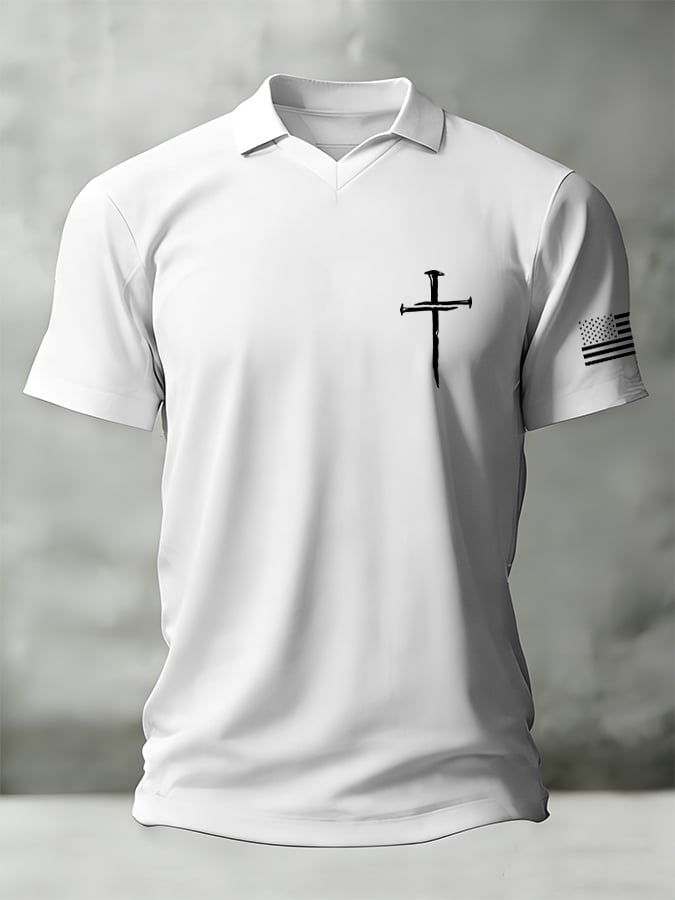 Men's Retro Faith Print Shirt