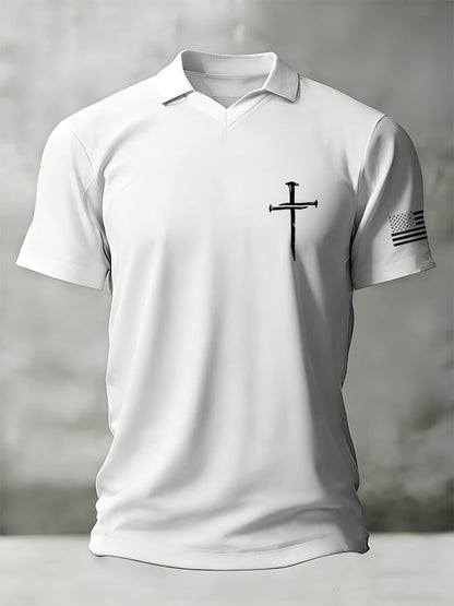 Men's Retro Faith Print Shirt