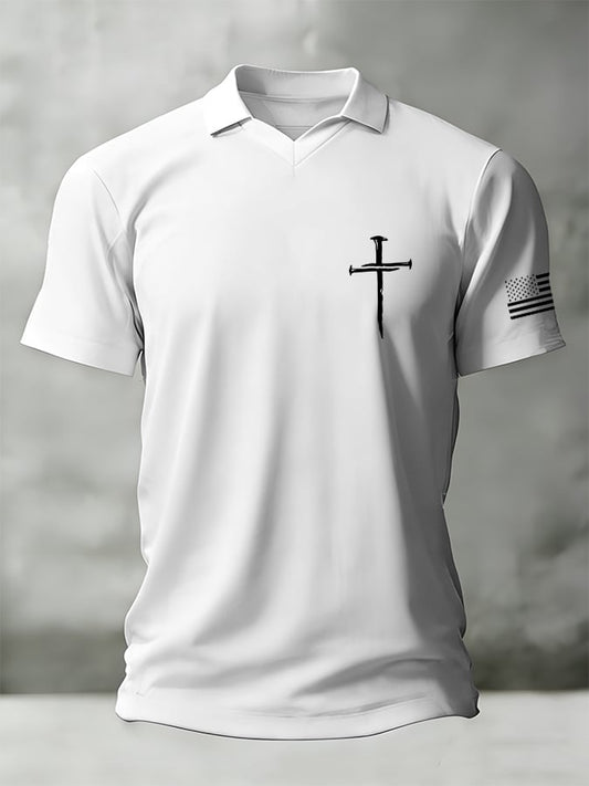 Men's Retro Faith Print Shirt
