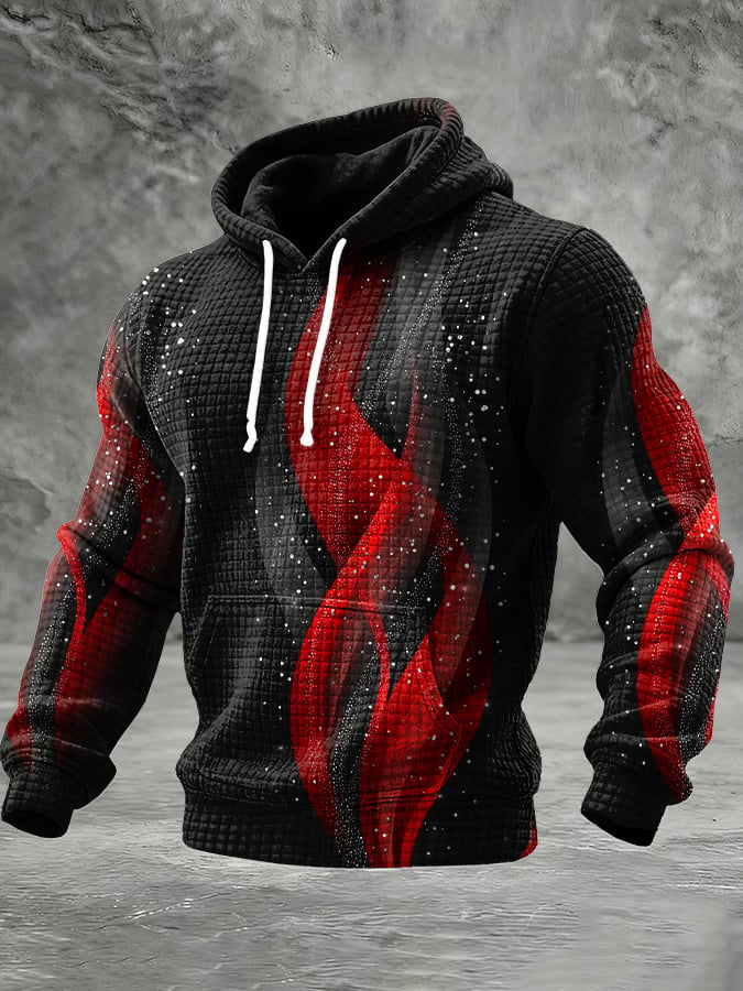 Men's Casual Retro Gradient Checkered Sweatshirt