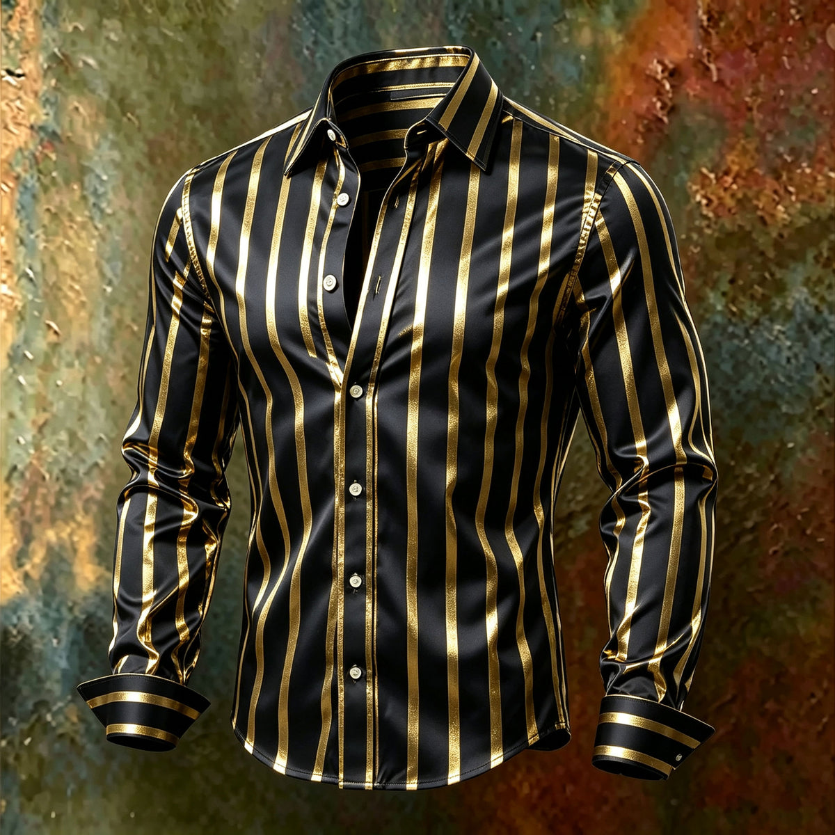 Men's Striped Long-Sleeve Shirt