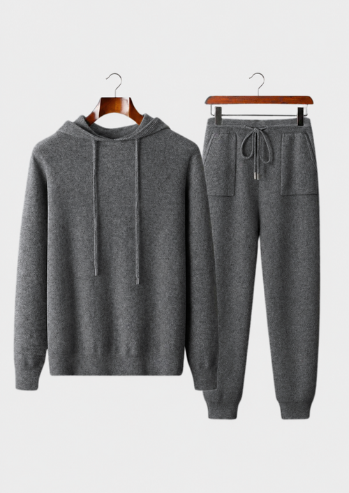 Premium Cashmere Dark Gray Alain Leisure Set