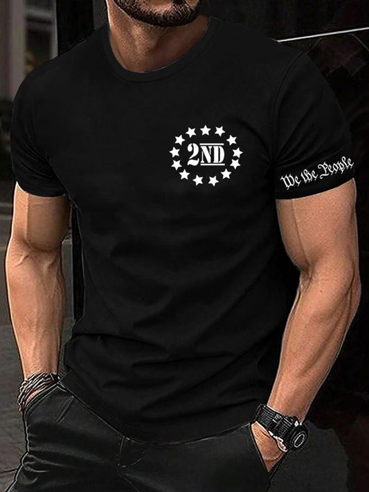 Men's Independence Day Printed Crew Neck T-Shirt