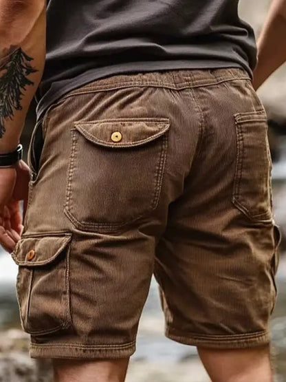 Men's Vintage Multi-Pocket Cargo Shorts