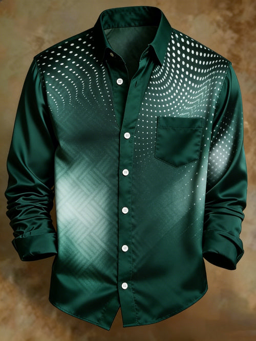 Men's Polka Dot Geometric Pattern Geometry Shirt