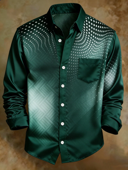 Men's Polka Dot Geometric Pattern Geometry Shirt
