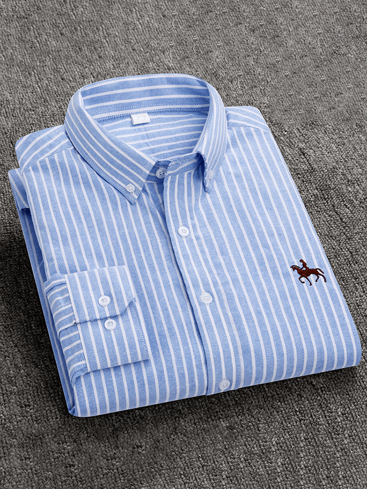 Men's 100% cotton business long-sleeved shirt