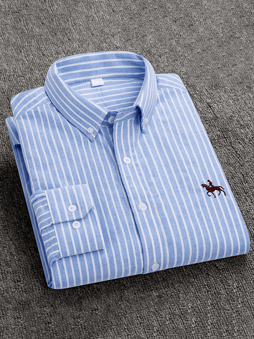 Men's 100% cotton business long-sleeved shirt
