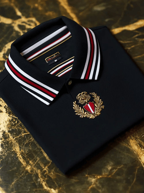 Men's Vintage Business Long Sleeve Polo Shirt