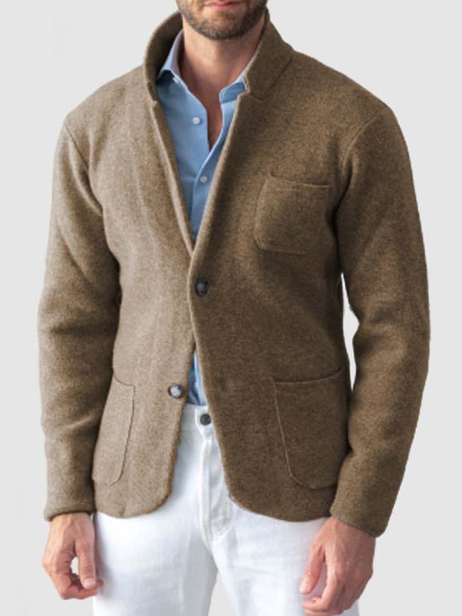 Men's Vintage Single Breasted Pocket Gentleman's Business Suit Jacket